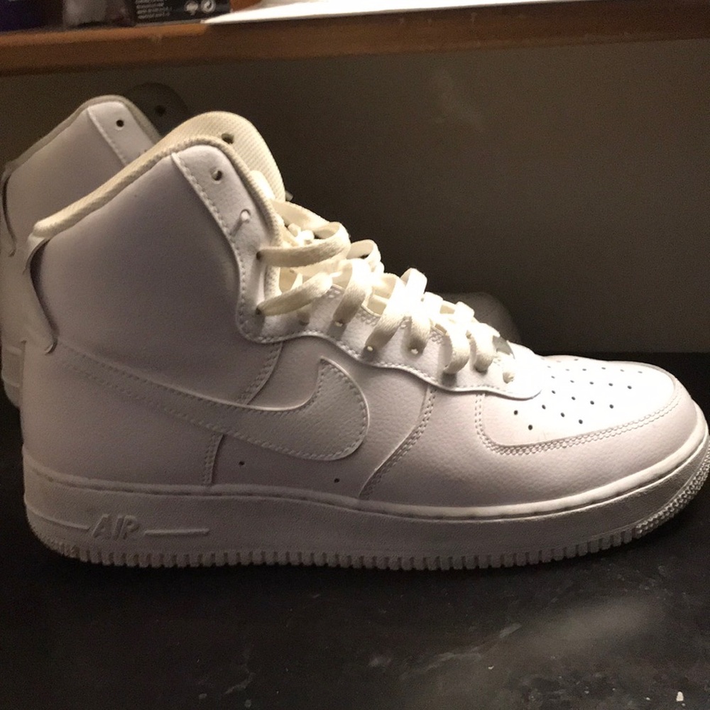 Nike Air Force 1 High all White (without Straps)